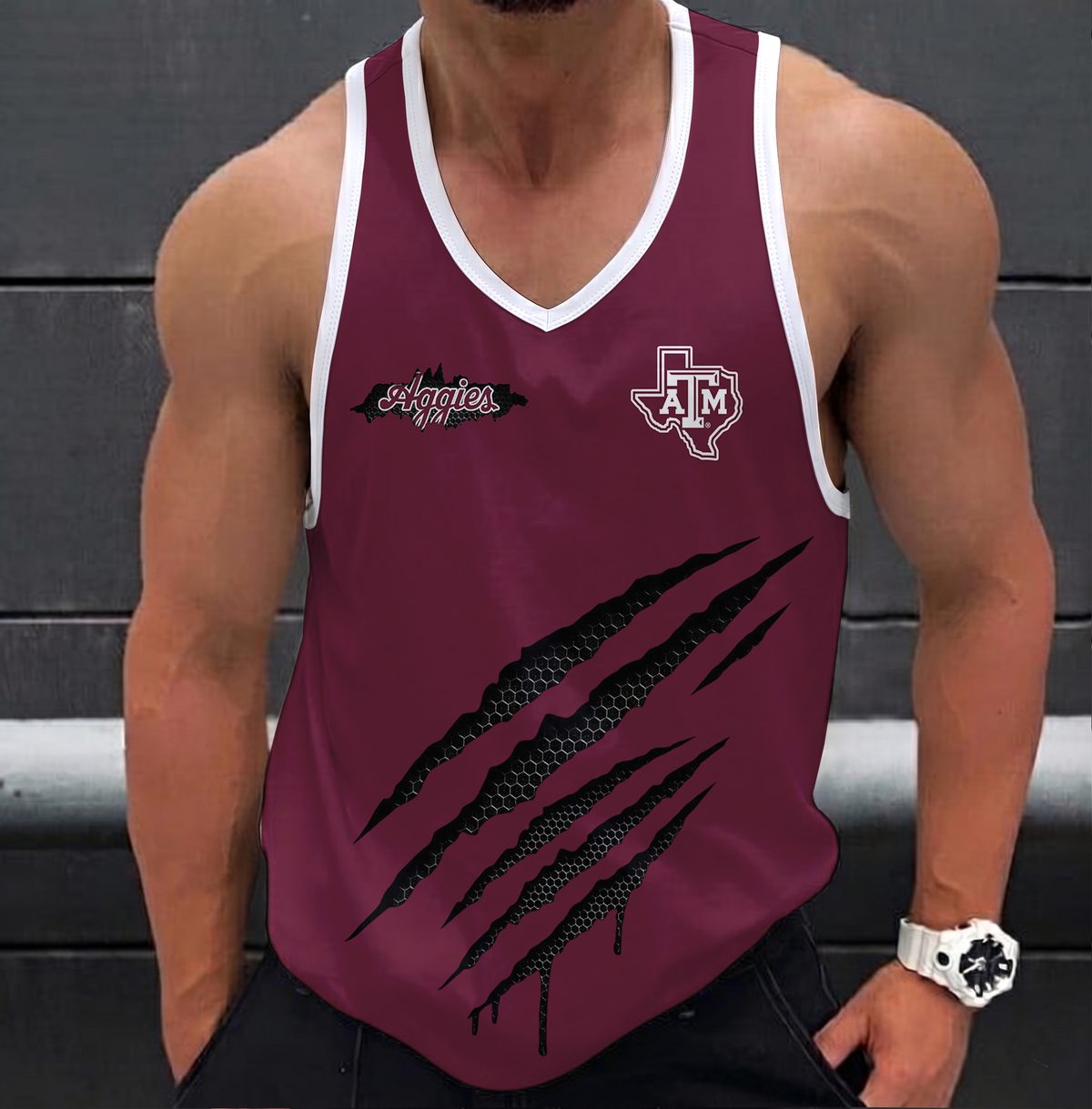 VIRAL EDITION - NEW CUSTOMIZED NCAA CWS27 TAA TEXAS A&M AGGIES UNISEX TANK TOP