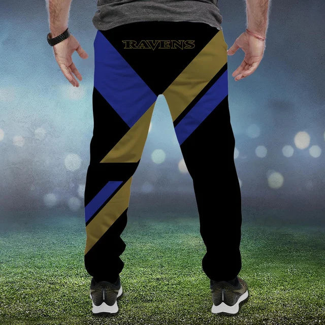 HOT DEAL - NEW CUSTOMIZED NFL28 BTR BALTIMORE RAVENS SWEATPANTS