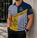 ELITE EDITION - NEW CUSTOMIZED NCAA FBS28 NFI NOTRE DAME FIGHTING IRISH POLO SHIRT