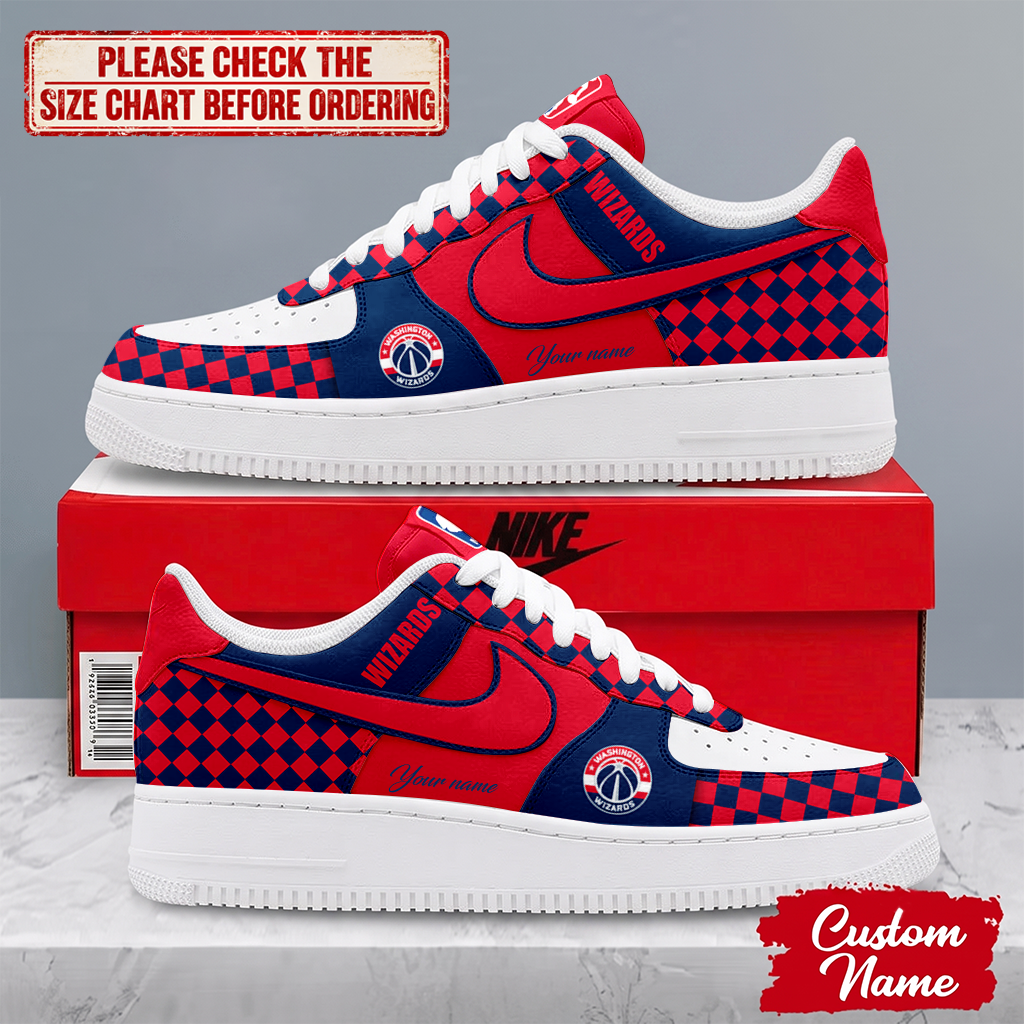ELITE EDITION - NEW CUSTOMIZED NBA28 WWI WASHINGTON WIZARDS AF1 SNEAKERS