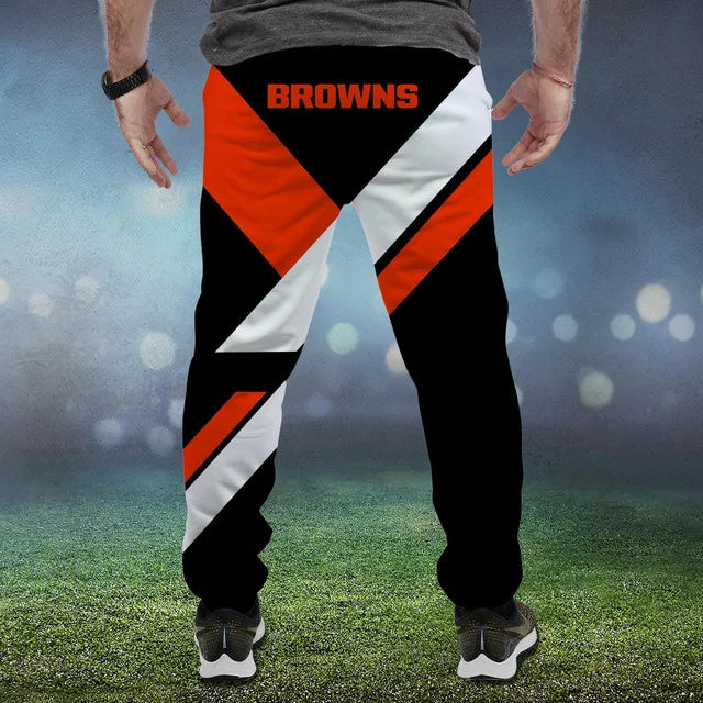 HOT DEAL - NEW CUSTOMIZED NFL29 CLB CLEVELAND BROWNS SWEATPANTS