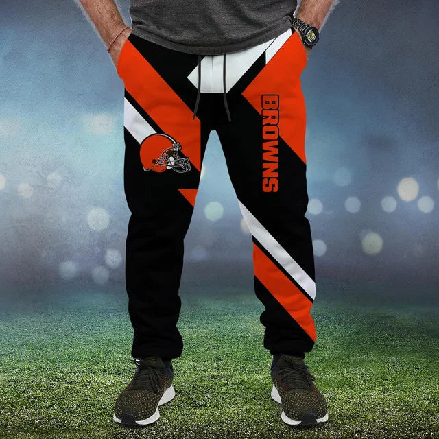 HOT DEAL - NEW CUSTOMIZED NFL29 CLB CLEVELAND BROWNS SWEATPANTS