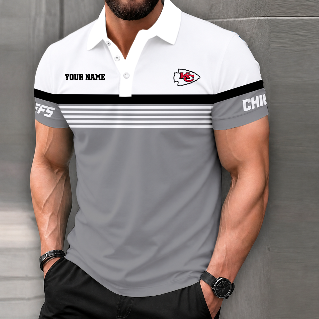 VIRAL EDITION - NEW CUSTOMIZED NFL01 KCC KANSAS CITY CHIEFS POLO SHIRT
