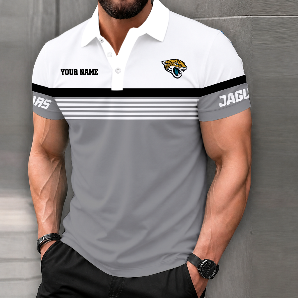 VIRAL EDITION - NEW CUSTOMIZED NFL30 JSJ JACKSONVILLE JAGUARS POLO SHIRT