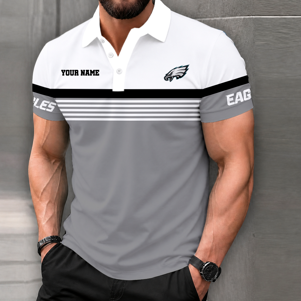 VIRAL EDITION - NEW CUSTOMIZED NFL02 PPE PHILADELPHIA EAGLES POLO SHIRT