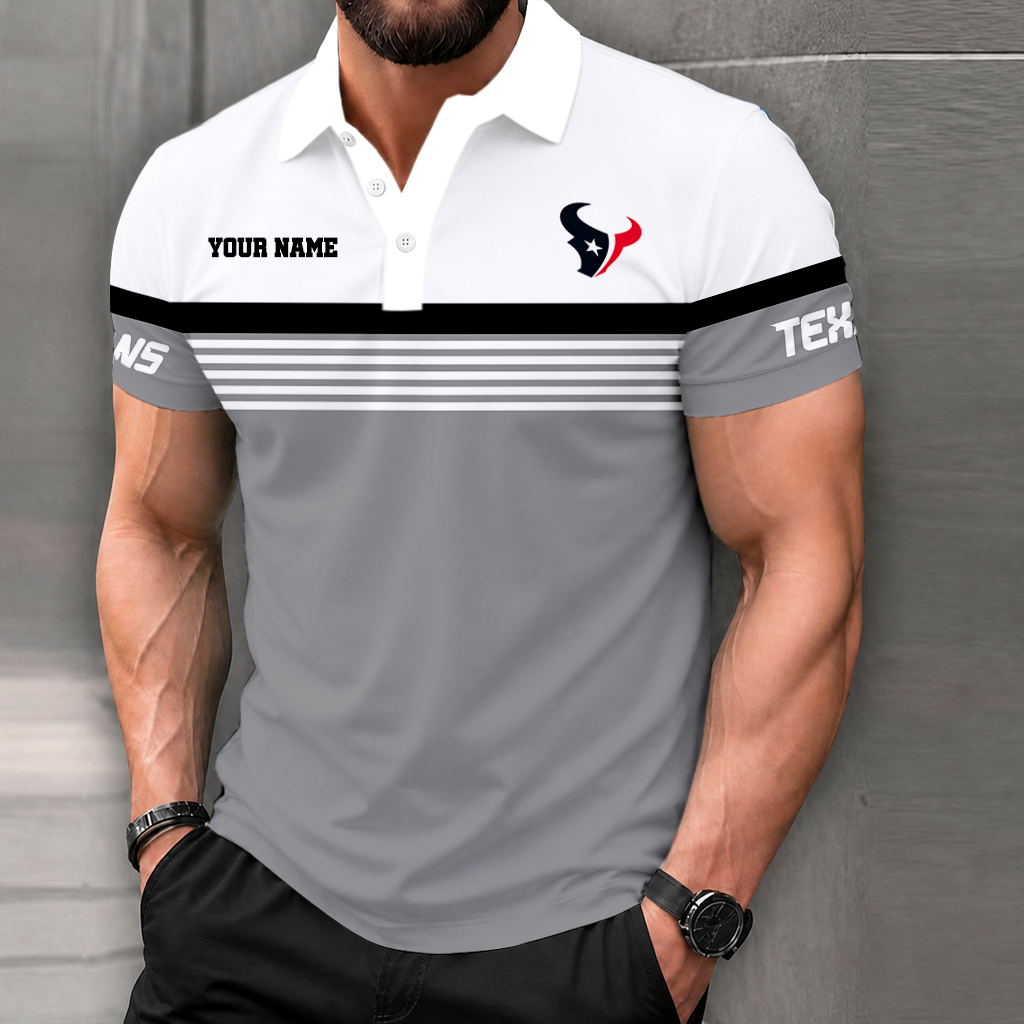 VIRAL EDITION - NEW CUSTOMIZED NFL15 HTT HOUSTON TEXANS POLO SHIRT