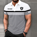 VIRAL EDITION - NEW CUSTOMIZED NFL07 LVR LAS VEGAS RAIDERS POLO SHIRT