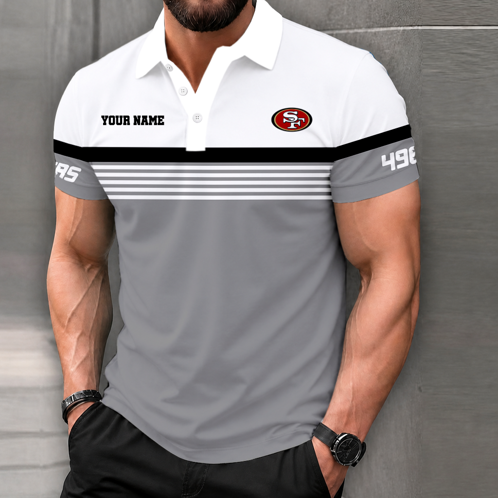 VIRAL EDITION - NEW CUSTOMIZED NFL11 SF49 SAN FRANCISCO 49ERS POLO SHIRT