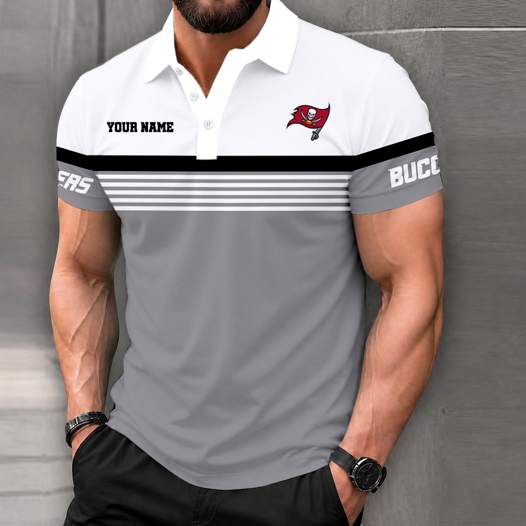 VIRAL EDITION - NEW CUSTOMIZED NFL10 TBB TAMPA BAY BUCCANEERS POLO SHIRT