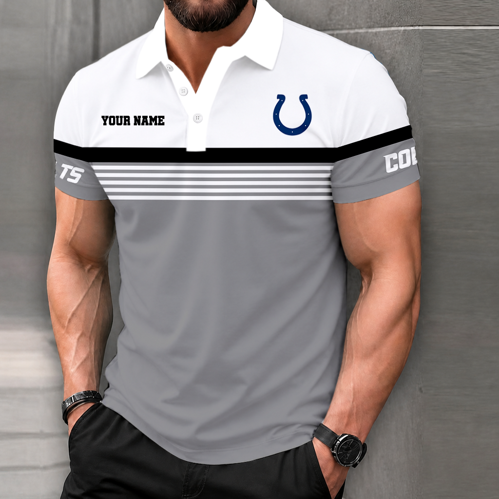 VIRAL EDITION - NEW CUSTOMIZED NFL17 IDC INDIANAPOLIS COLTS POLO SHIRT