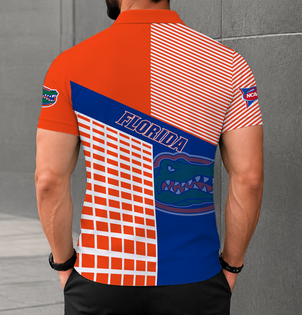 ELITE EDITION - NEW CUSTOMIZED NCAA FBS30 FLG FLORIDA GATORS POLO SHIRT