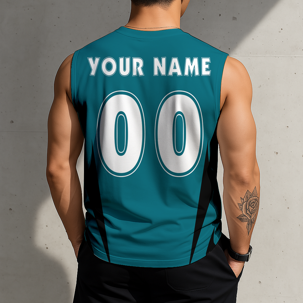 SPECIAL EDITION - NEW CUSTOMIZED NFL30 JSJ JACKSONVILLE JAGUARS MEN'S GYM SHIRT