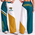 VIRAL EDITION - NEW CUSTOMIZED NFL30 JSJ JACKSONVILLE JAGUARS WOMEN'S WIDE LEG PANTS