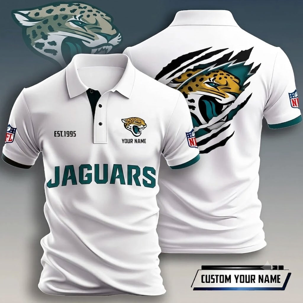 VIRAL EDITION - NEW CUSTOMIZED NFL30 JSJ JACKSONVILLE JAGUARS T-SHIRT, POLO SHIRT, ZIP POLO SHIRT, HOODIE, ZIP HOODIE & SWEATSHIRT
