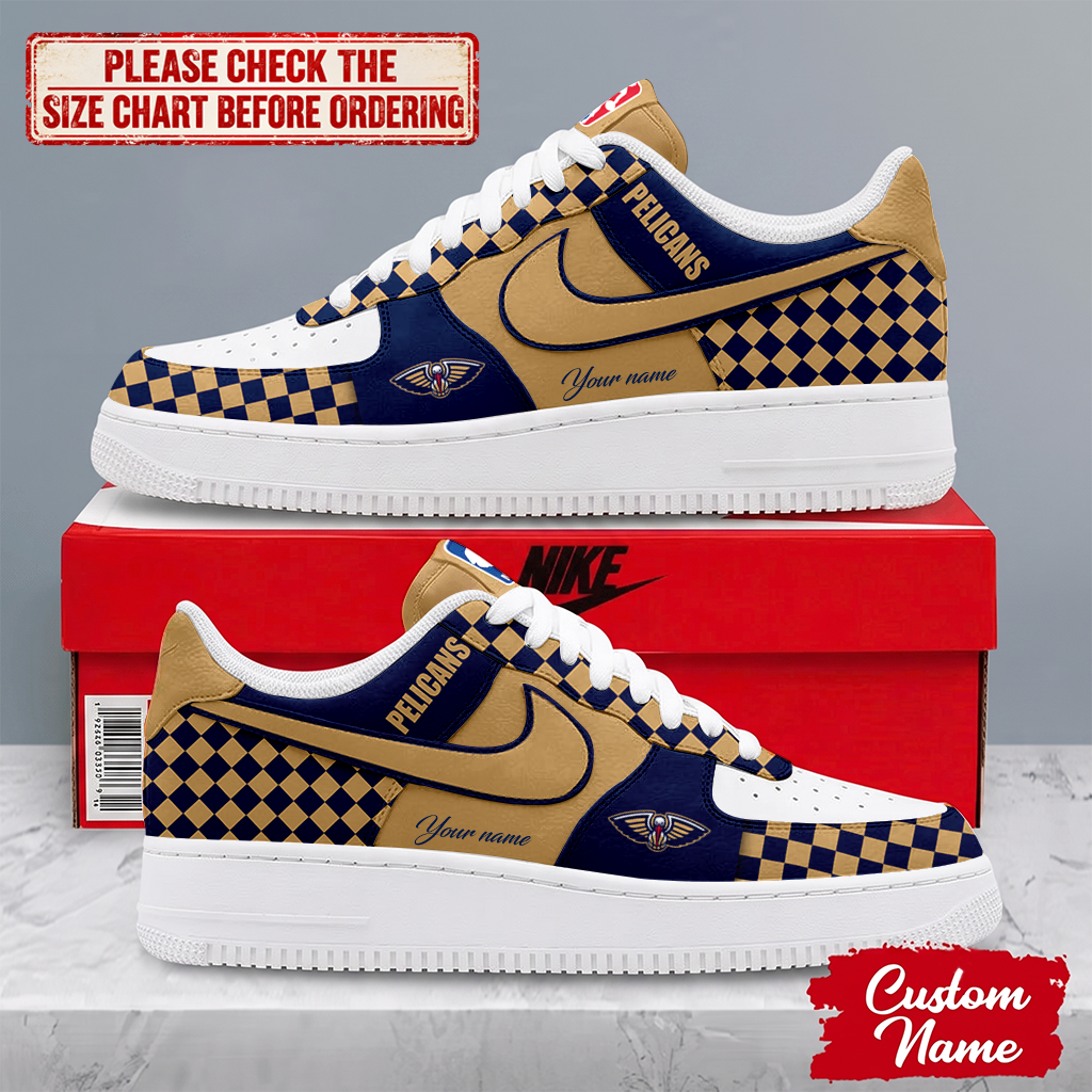 ELITE EDITION - NEW CUSTOMIZED NBA30 NOP NEW ORLEANS PELICANS AF1 SNEAKERS