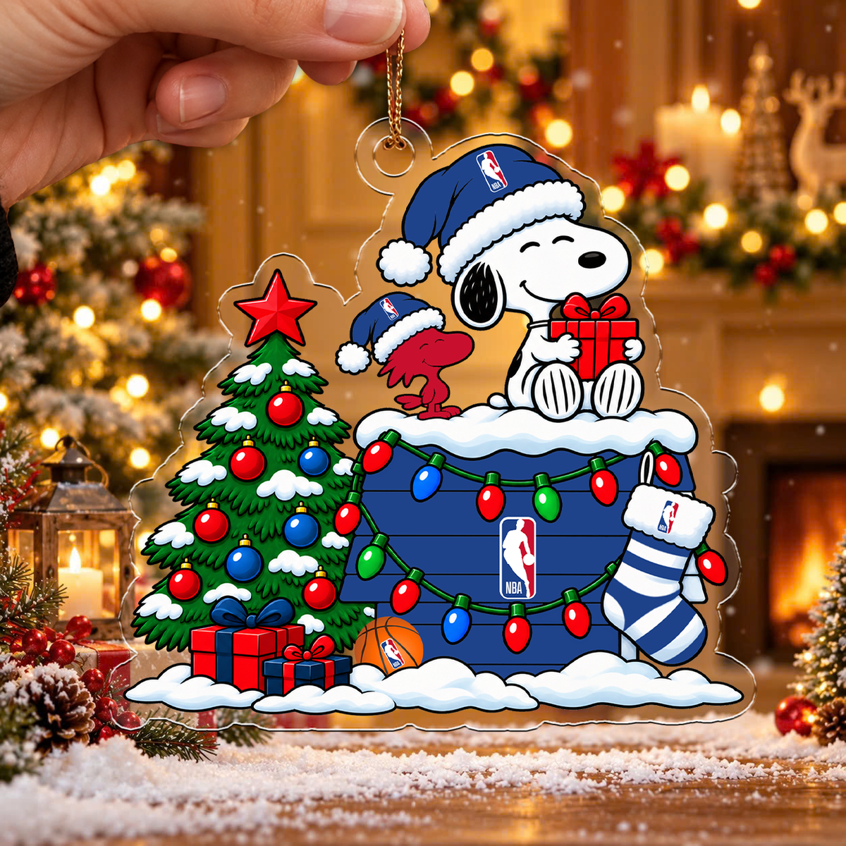 FLASH SALE - NEW CUSTOMIZED NBA31 NATIONAL BASKETBALL ASSOCIATION CHRISTMAS ACRYLIC ORNAMENT