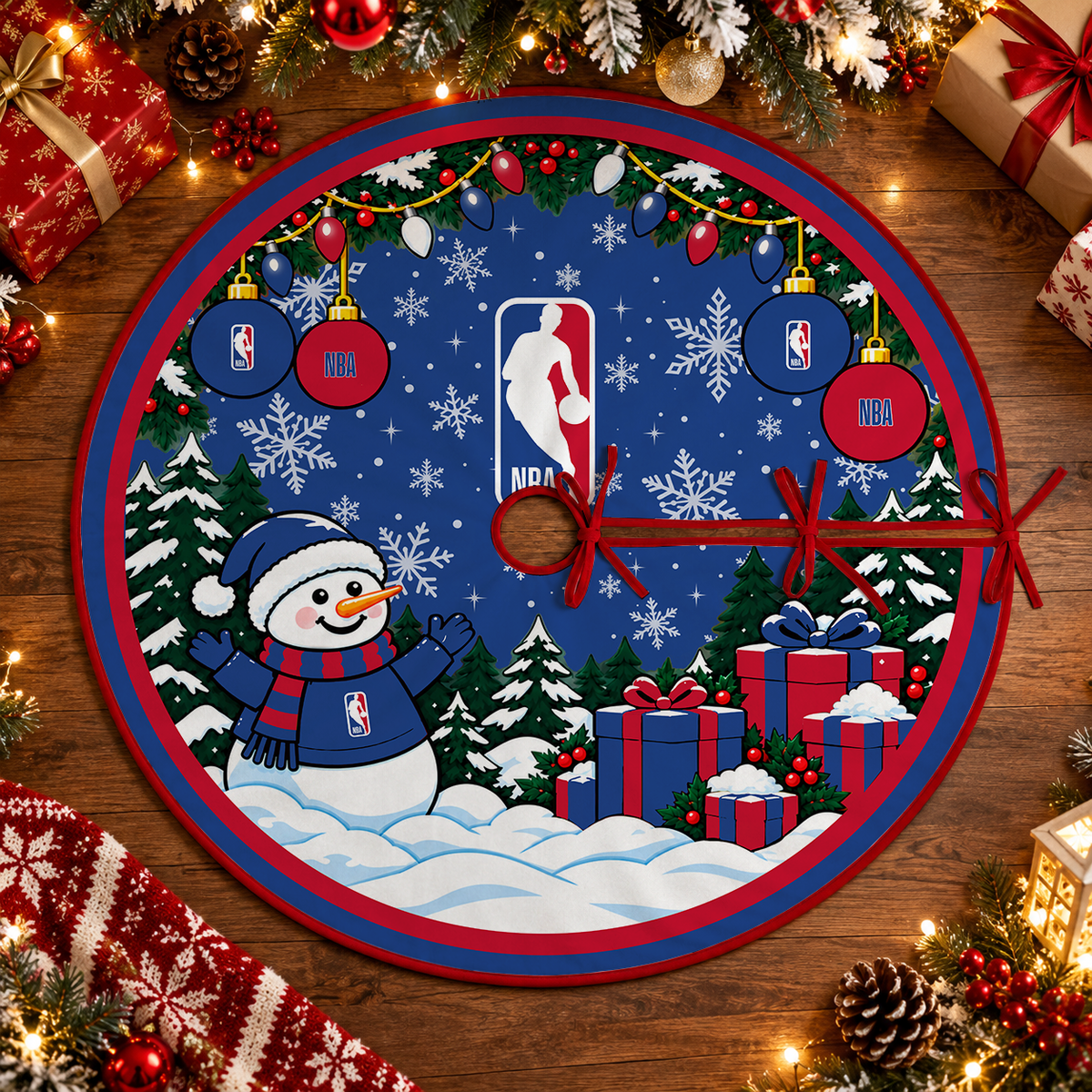 [FAN FAVORITE] NEW CUSTOMIZED NBA31 NATIONAL BASKETBALL ASSOCIATION CHRISTMAS TREE SKIRT