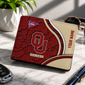 EXCLUSIVE EDITION - NEW CUSTOMIZED NCAA FBS31 OUS OKLAHOMA SOONERS LEATHER WALLET