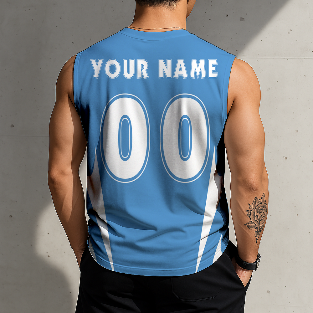 SPECIAL EDITION - NEW CUSTOMIZED NFL31 TST TENNESSEE TITANS MEN'S GYM SHIRT