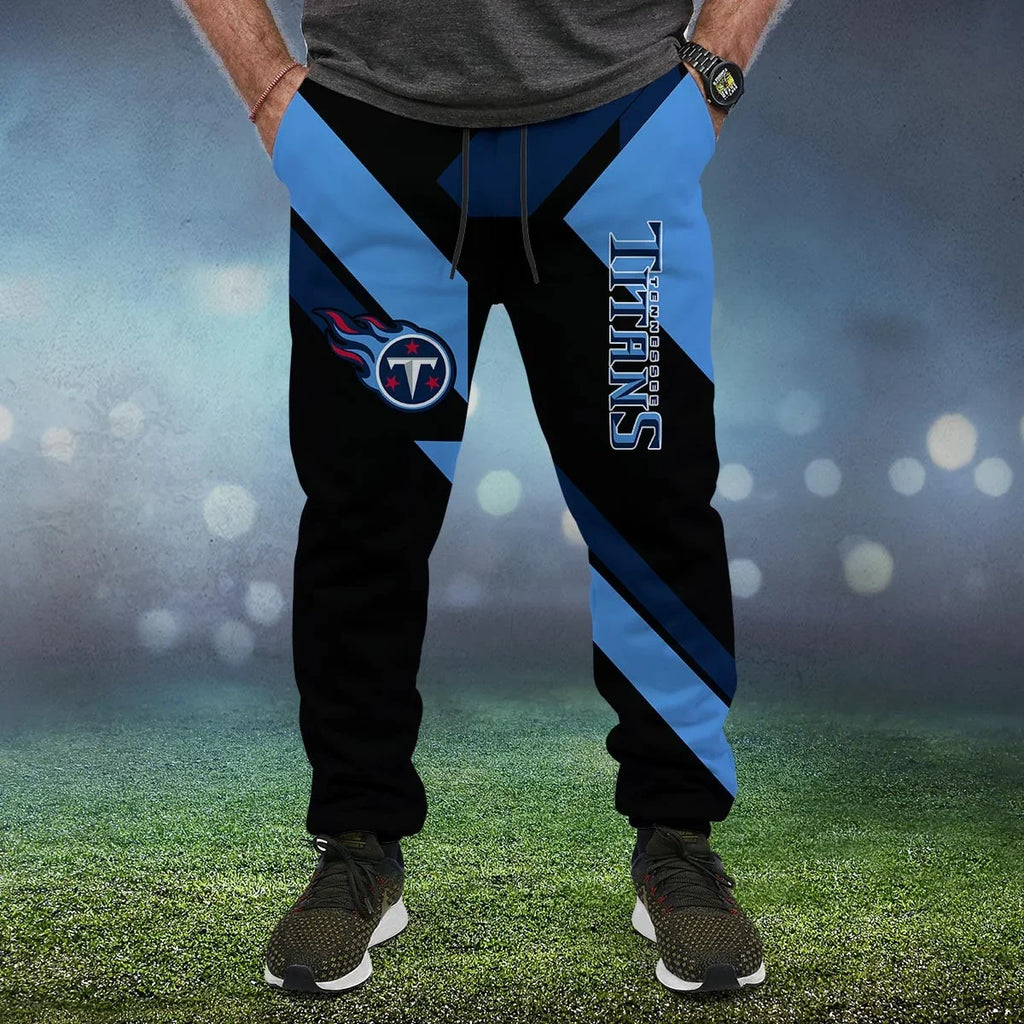 HOT DEAL - NEW CUSTOMIZED NFL31 TST TENNESSEE TITANS SWEATPANTS