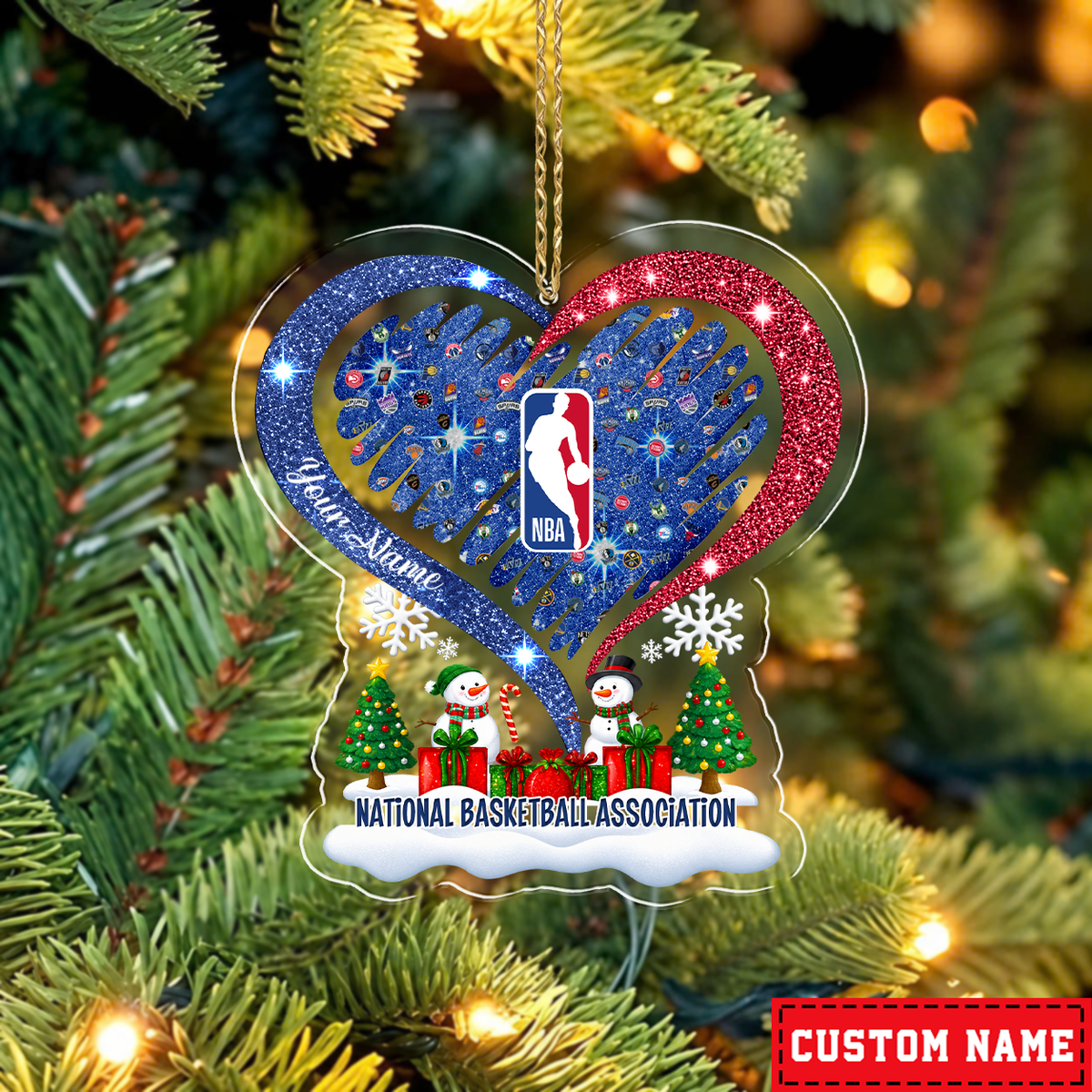 FLASH SALE - NEW CUSTOMIZED NBA32 ALL TEAMS CHRISTMAS ACRYLIC ORNAMENT
