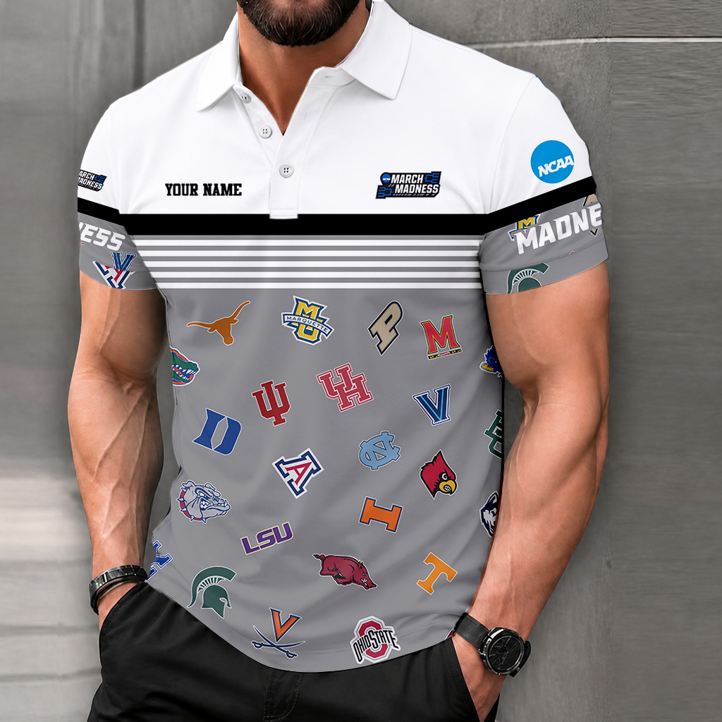 SPECIAL EDITION - NEW CUSTOMIZED NCAA MAM32 BKM MAM ALL TEAMS POLO SHIRT