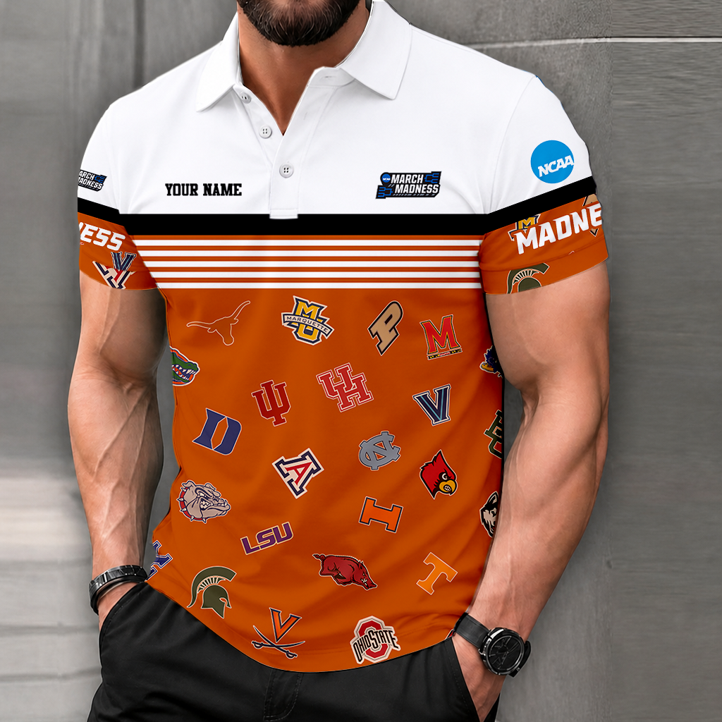 SPECIAL EDITION - NEW CUSTOMIZED NCAA MAM32 BKM MAM ALL TEAMS POLO SHIRT