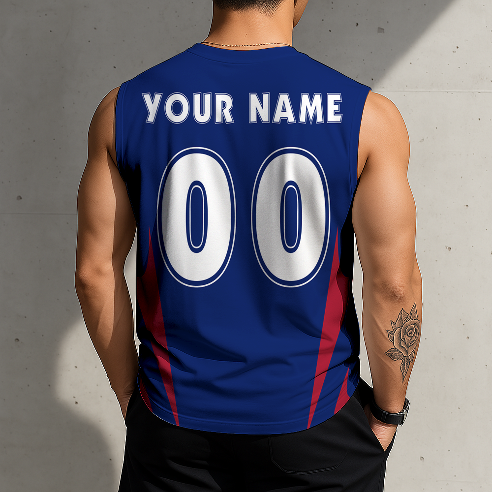 SPECIAL EDITION - NEW CUSTOMIZED NFL32 NYG NEW YORK GIANTS MEN'S GYM SHIRT