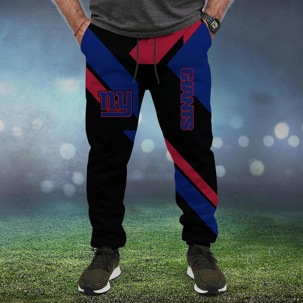 HOT DEAL - NEW CUSTOMIZED NFL32 NYG NEW YORK GIANTS SWEATPANTS