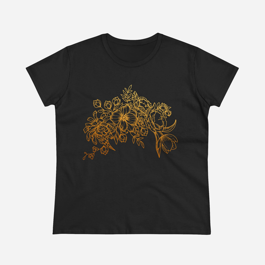 Gold flower tee