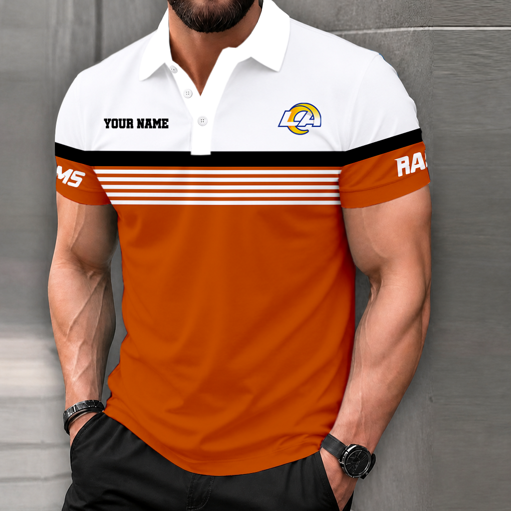 VIRAL EDITION - NEW CUSTOMIZED NFL22 LAR LOS ANGELES RAMS POLO SHIRT