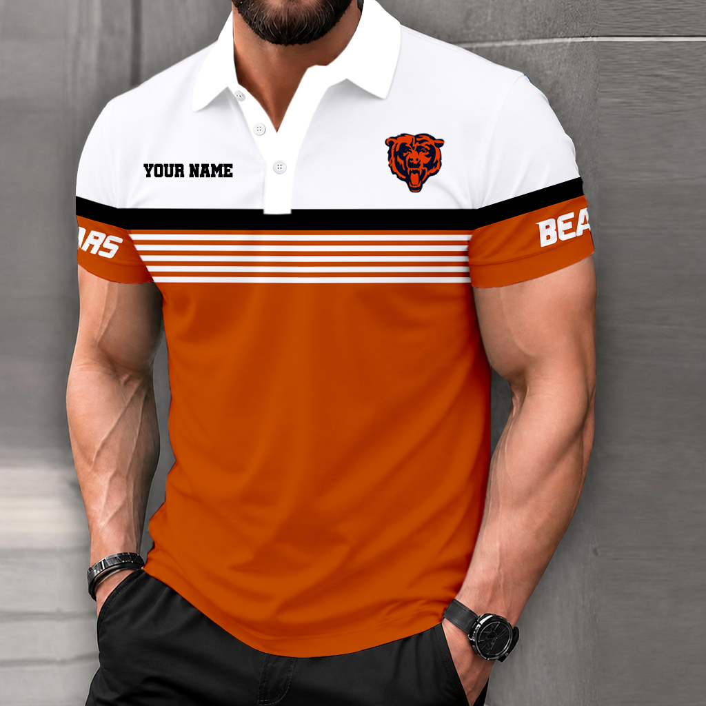 VIRAL EDITION - NEW CUSTOMIZED NFL26 CCB CHICAGO BEARS POLO SHIRT