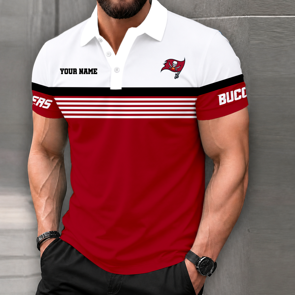 VIRAL EDITION - NEW CUSTOMIZED NFL10 TBB TAMPA BAY BUCCANEERS POLO SHIRT